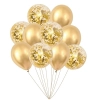 Balony dekoracja urodziny złoty konfetti mix 10x